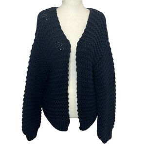 I Love Mr Mittens NAVY Cotton Cardigan Med/Large
